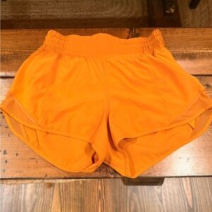 lululemon athletica Vibrant Orange Athletic Shorts
